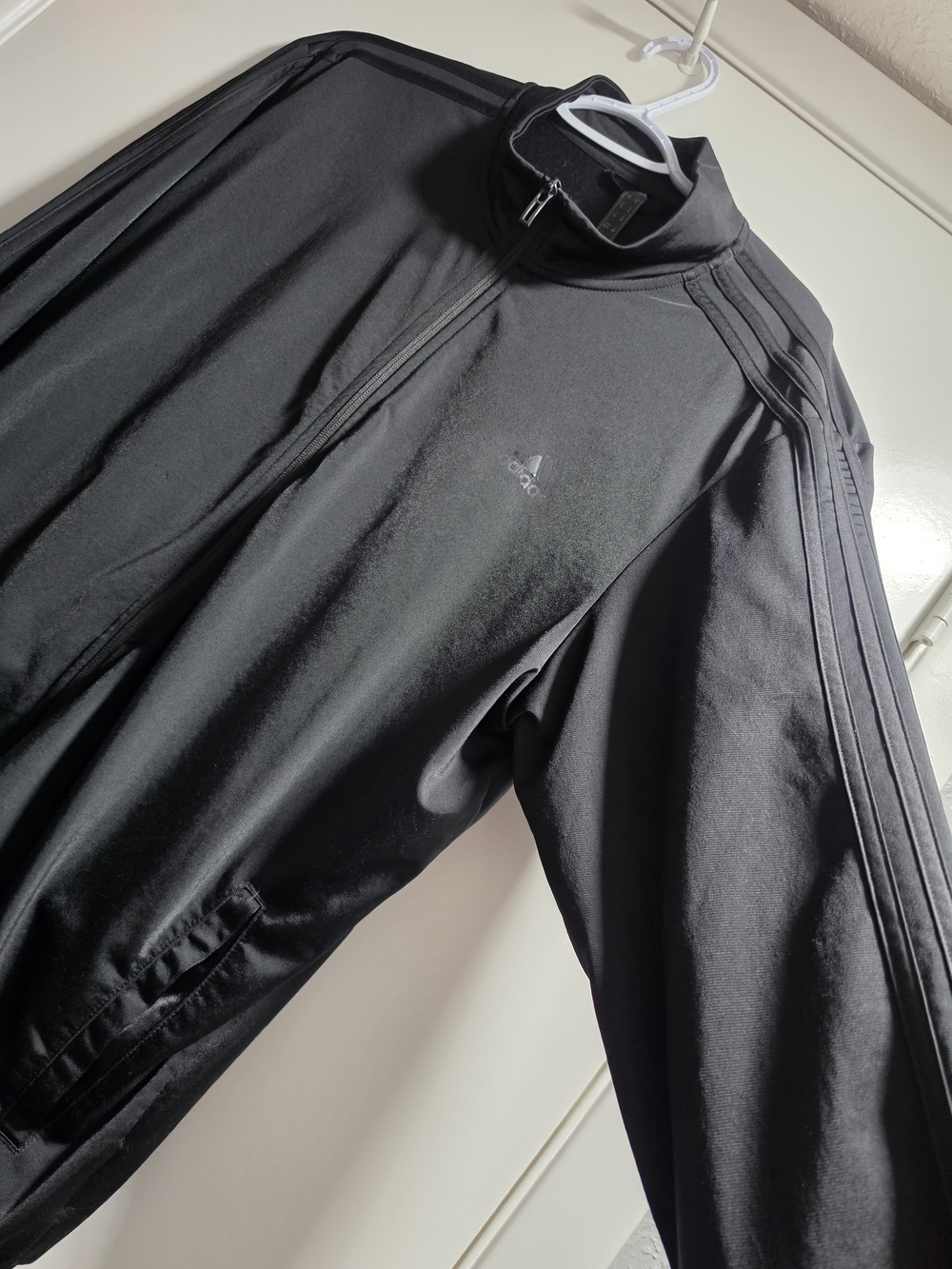 adidas Black Performance Track Jacket with Signature 3-Stripes